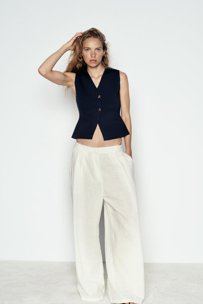 MODEDIVINE | Gilet en Tricot avec Boutons