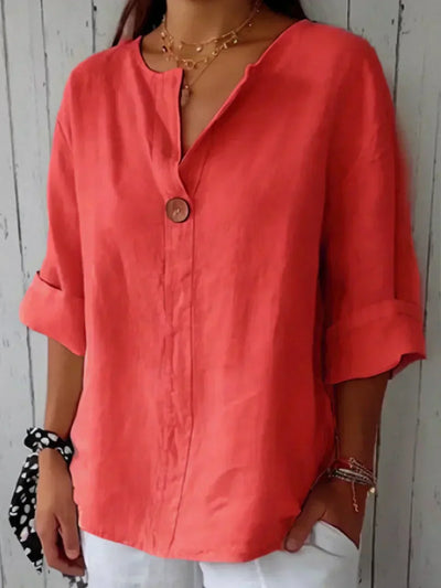 MODEDIVINE | SABRINA Blouse décontractée à col en V