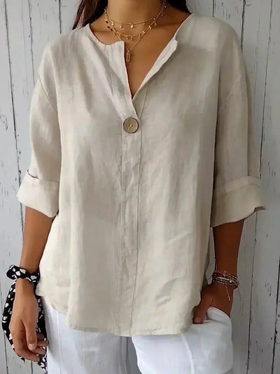 MODEDIVINE | SABRINA Blouse décontractée à col en V