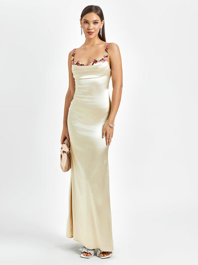 ROBE EN SATIN FIORELLA ROBE MAXI