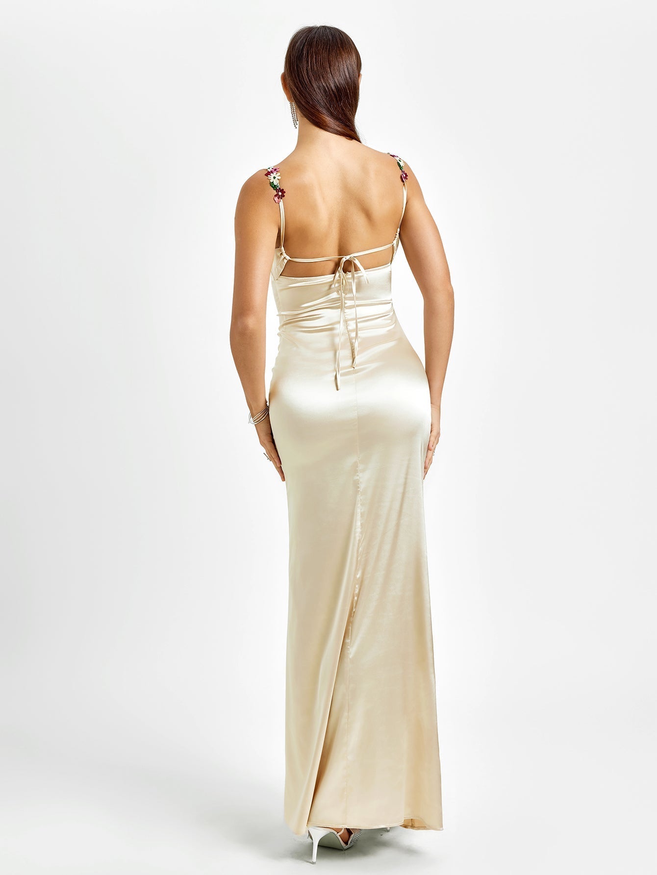 ROBE EN SATIN FIORELLA ROBE MAXI