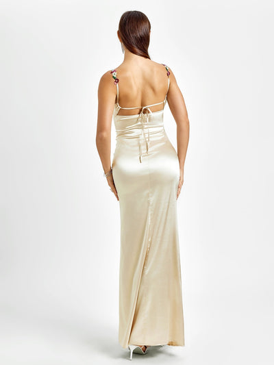 ROBE EN SATIN FIORELLA ROBE MAXI