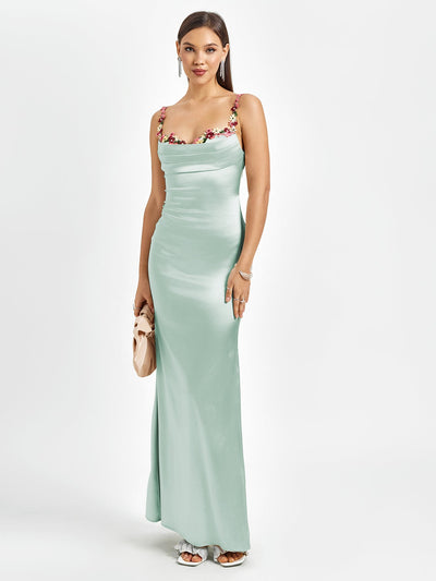 ROBE EN SATIN FIORELLA ROBE MAXI