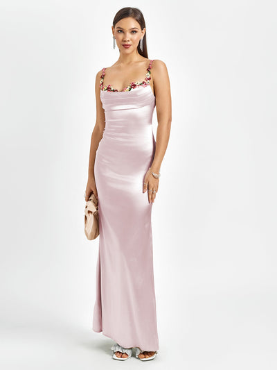 ROBE EN SATIN FIORELLA ROBE MAXI