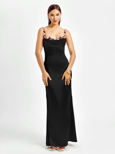 ROBE EN SATIN FIORELLA ROBE MAXI