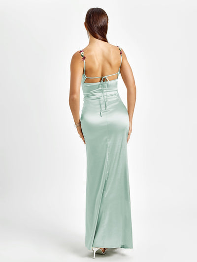 ROBE EN SATIN FIORELLA ROBE MAXI