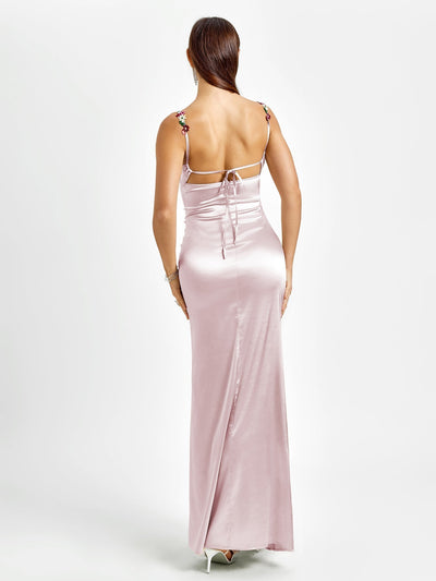 ROBE EN SATIN FIORELLA ROBE MAXI