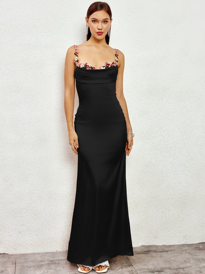 ROBE EN SATIN FIORELLA ROBE MAXI
