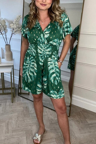 MODEDIVINE | Combinaison Décontractée à Imprimé Floral