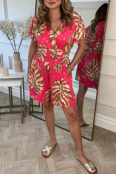 MODEDIVINE | Combinaison Décontractée à Imprimé Floral