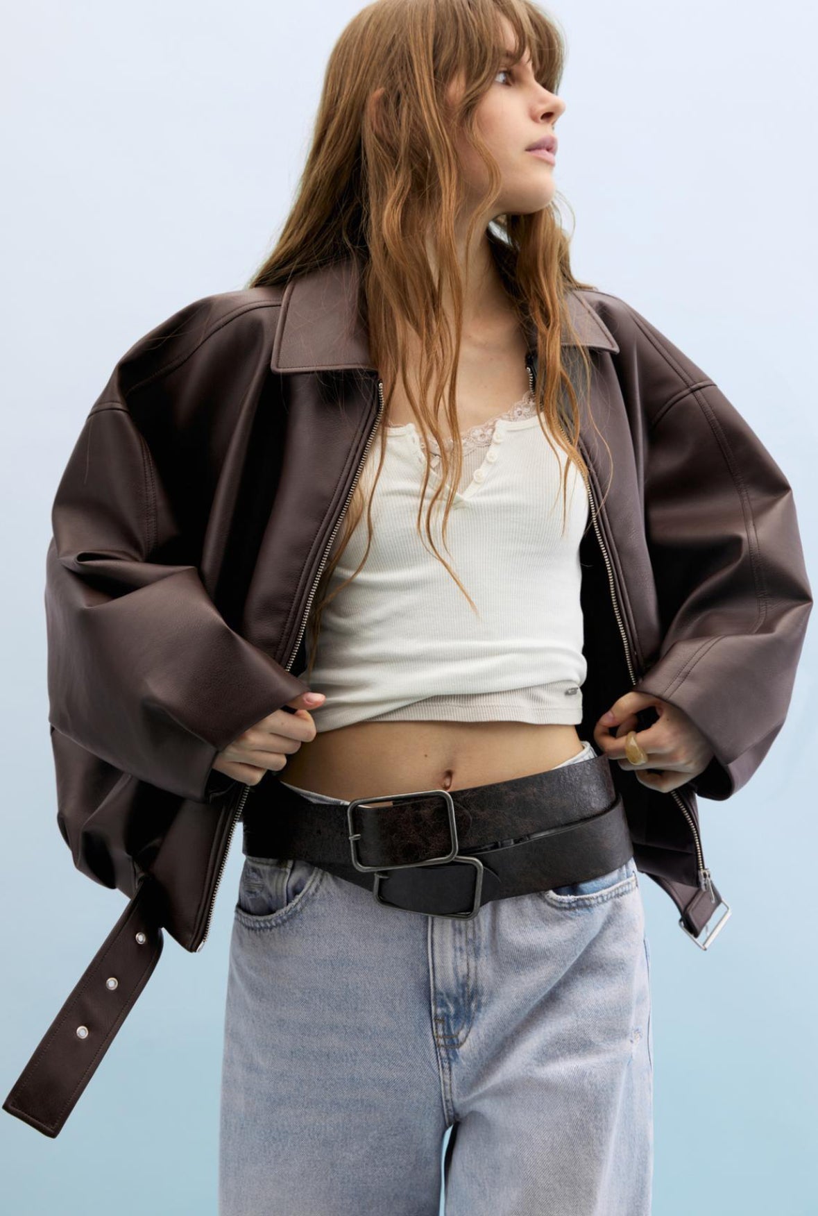 CLAIRE Veste en cuir virale