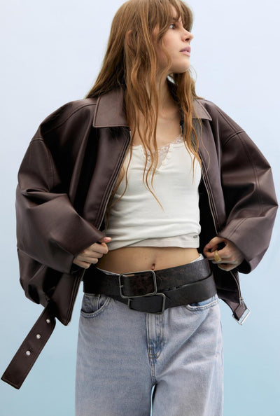 CLAIRE Veste en cuir virale