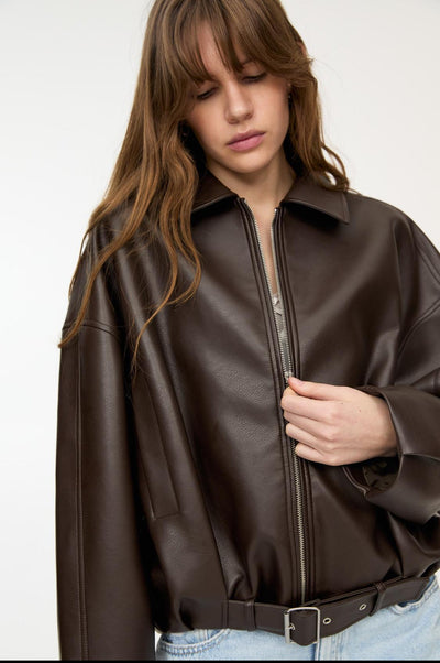 CLAIRE Veste en cuir virale