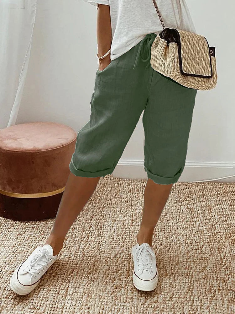 MODEDIVINE | MAE Short léger en coton et lin