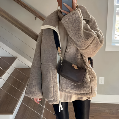 MODEDIVINE | Manteau Teddy de printemps