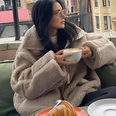 MODEDIVINE | Manteau Teddy de printemps