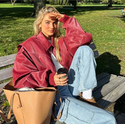 MODEDIVINE | FAY Veste en cuir