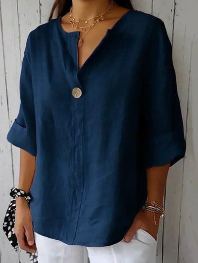MODEDIVINE | SABRINA Blouse décontractée à col en V