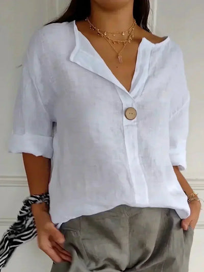 MODEDIVINE | SABRINA Blouse décontractée à col en V