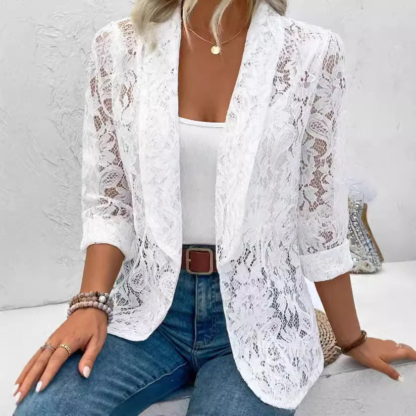 MODEDIVINE | Veste LIVIA avec détails en dentelle